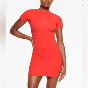 NWT Skims Fits Everybody Tshirt Dress In Poppy